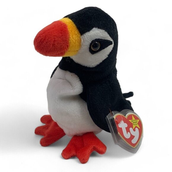 TY Beanie Babies "Puffer" The Puffin 8" Plush Toy Bird Collectible 1997 NWT - Picture 1 of 6